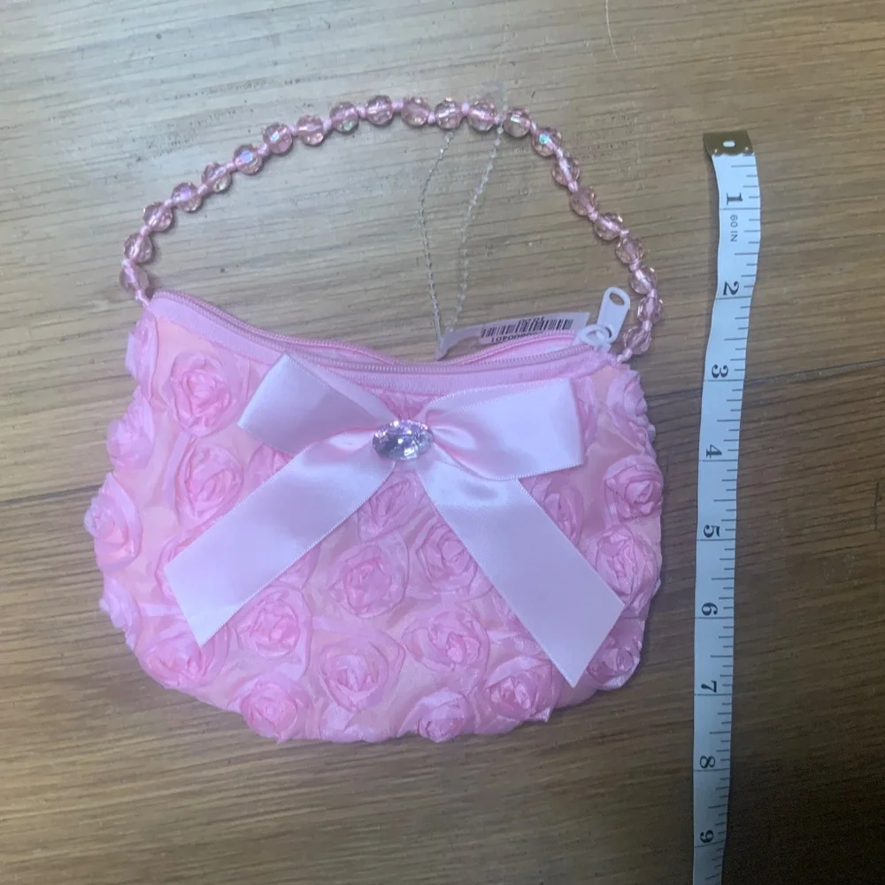 NWT M Frederic Pink Children’s Purse with Bow and Rosette Detail